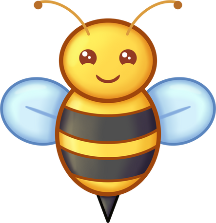 Happy Bee Illustration 