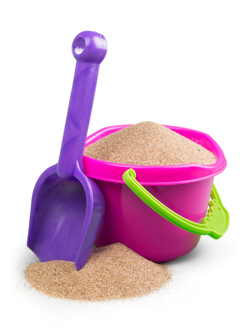 Toy Bucket and Shovel with Sand